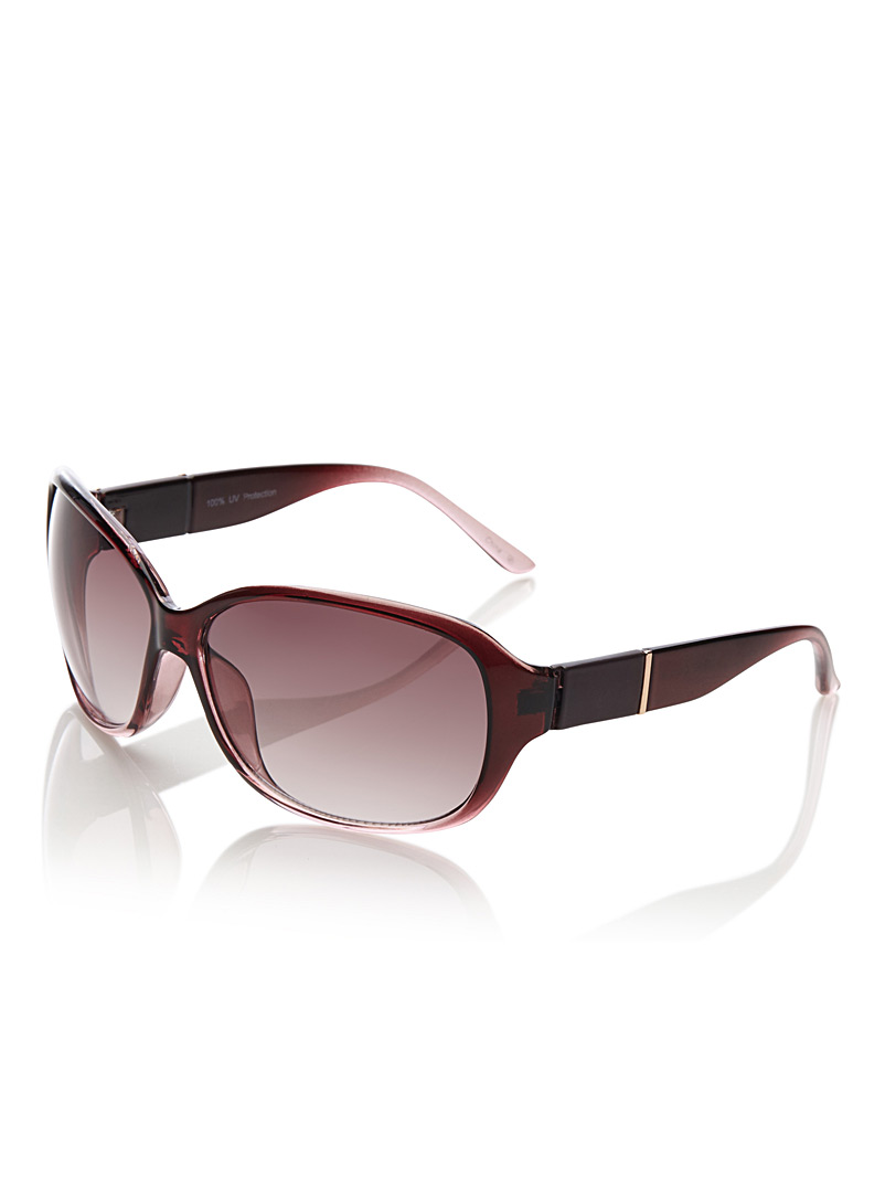 Simons Cherry Red Connie rectangular sunglasses for women