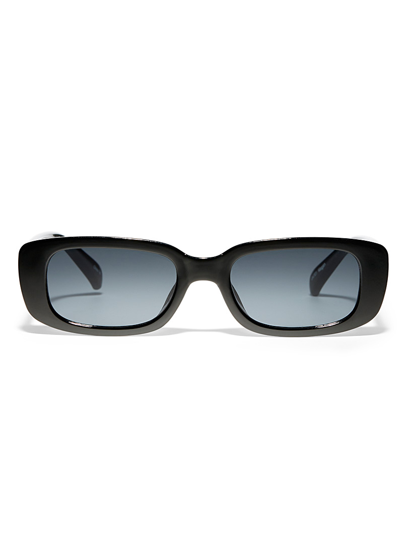 Simons Black Megan rectangular sunglasses for women
