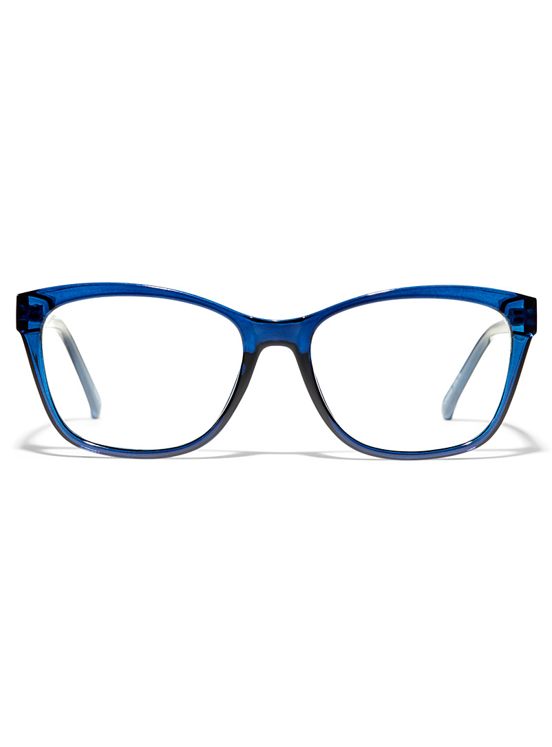 Simons Black Merle blue light blocking square glasses for women