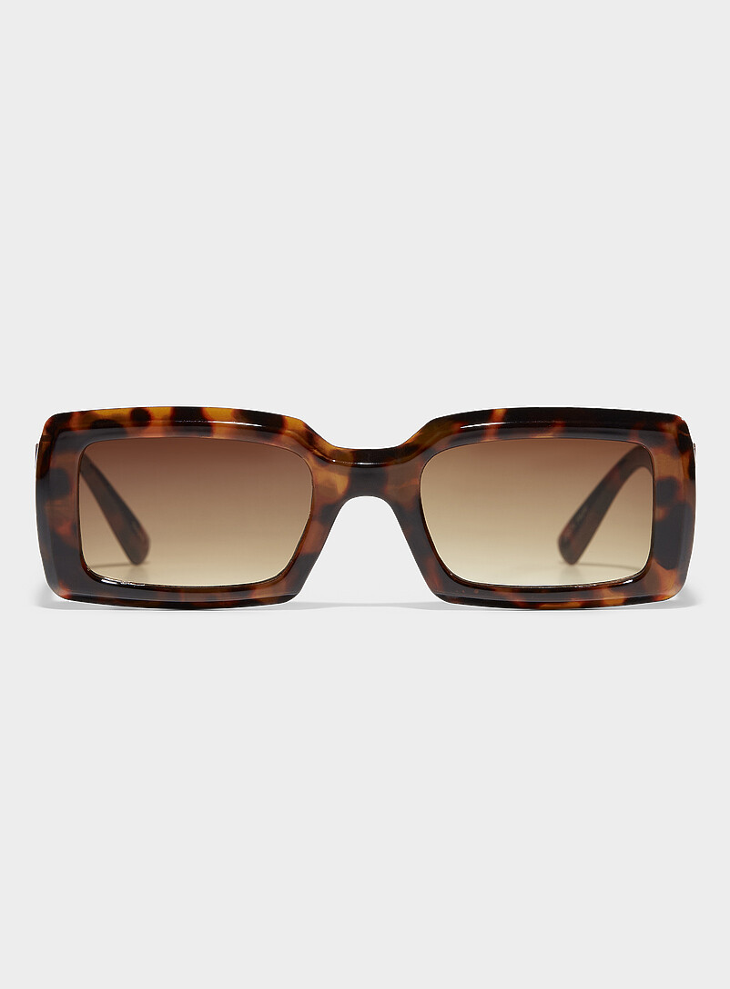 Hazel translucent rectangular sunglasses product image (primary)