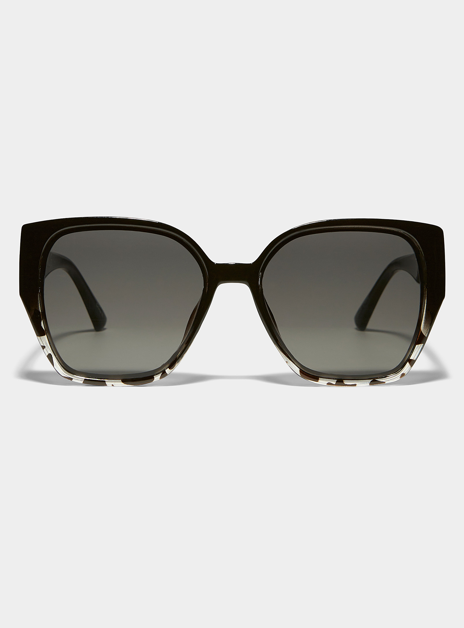 Simons - Women's Tortoiseshell accent round sunglasses