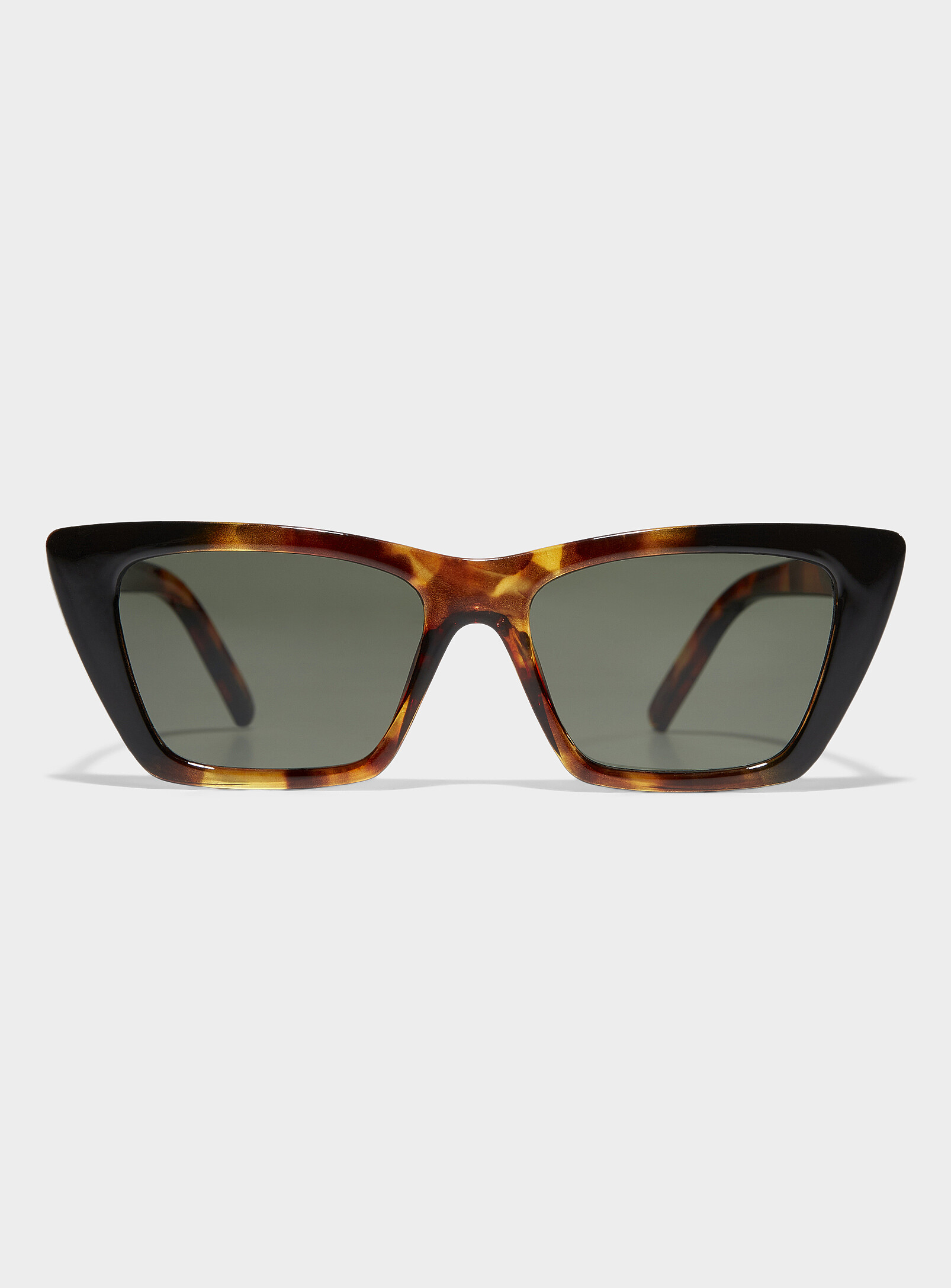 Simon's Corrie Rectangular Sunglasses In Brown