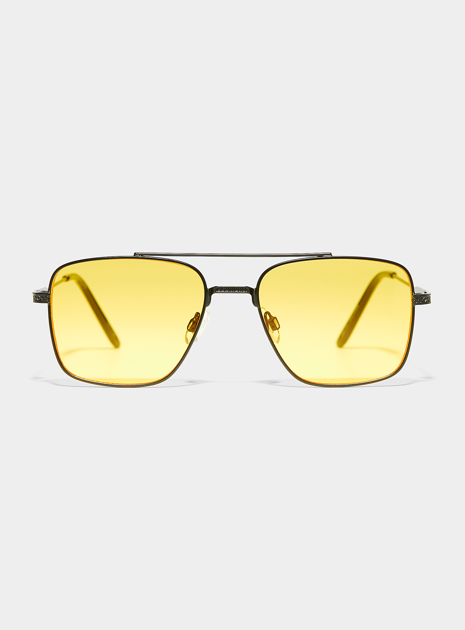 Le 31 Lawrence Aviator Sunglasses In Yellow