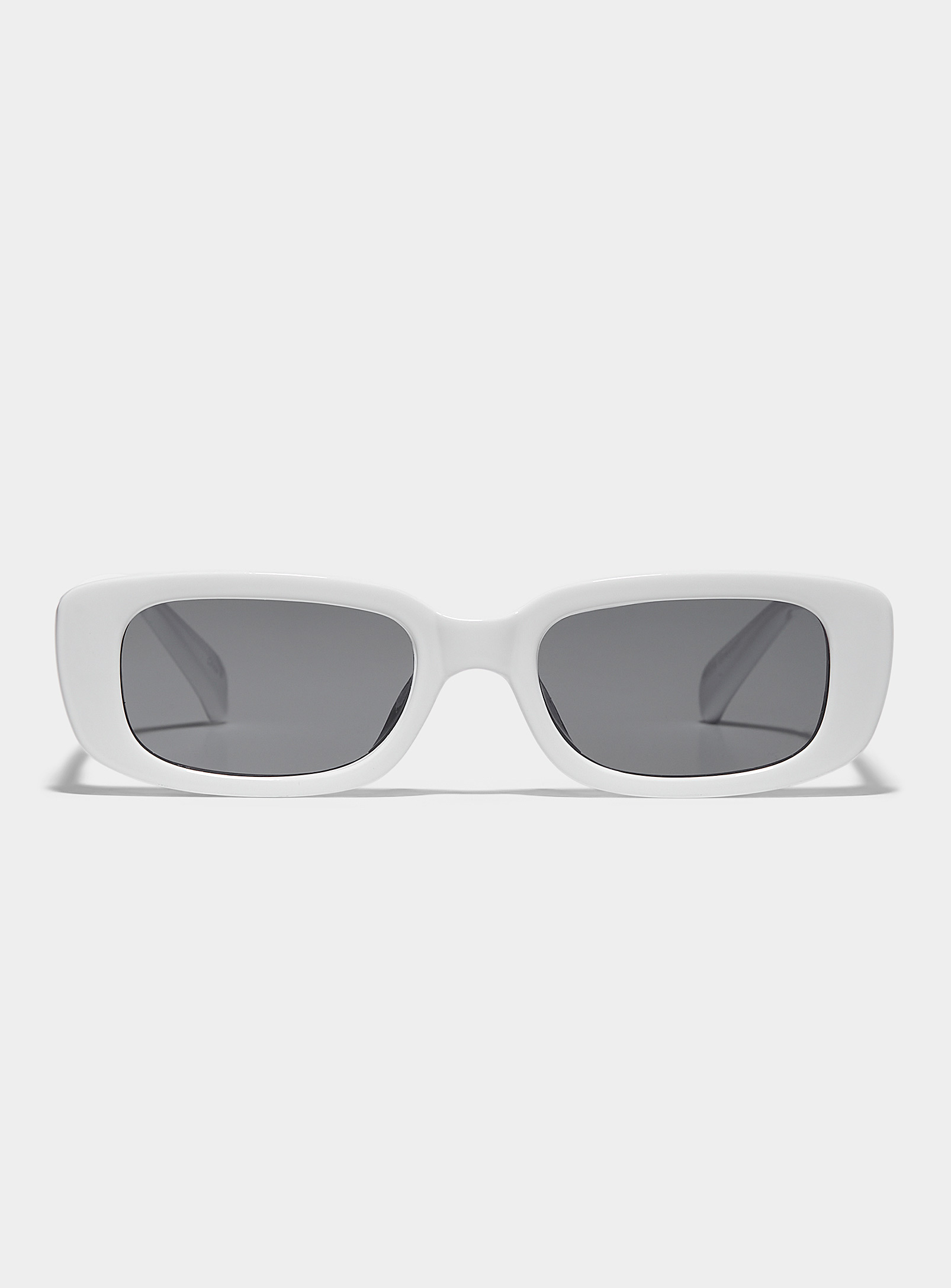 Le 31 Greyson Rectangular Sunglasses In White