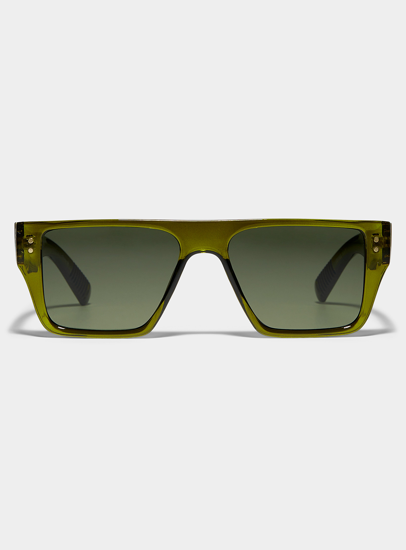 Le 31 Slick Square Sunglasses In Green