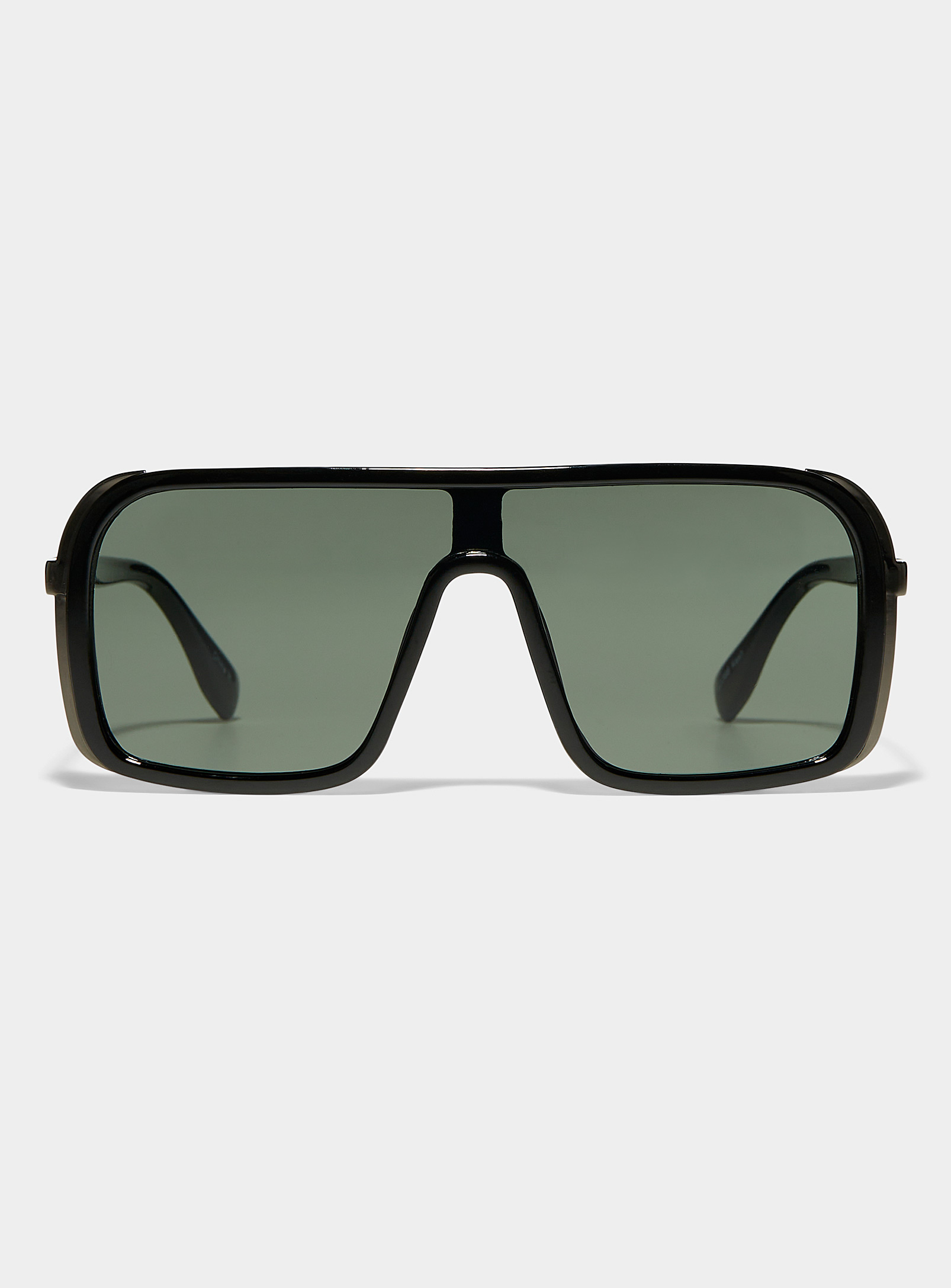 Le 31 Kash Aviator Shield Sunglasses In Green