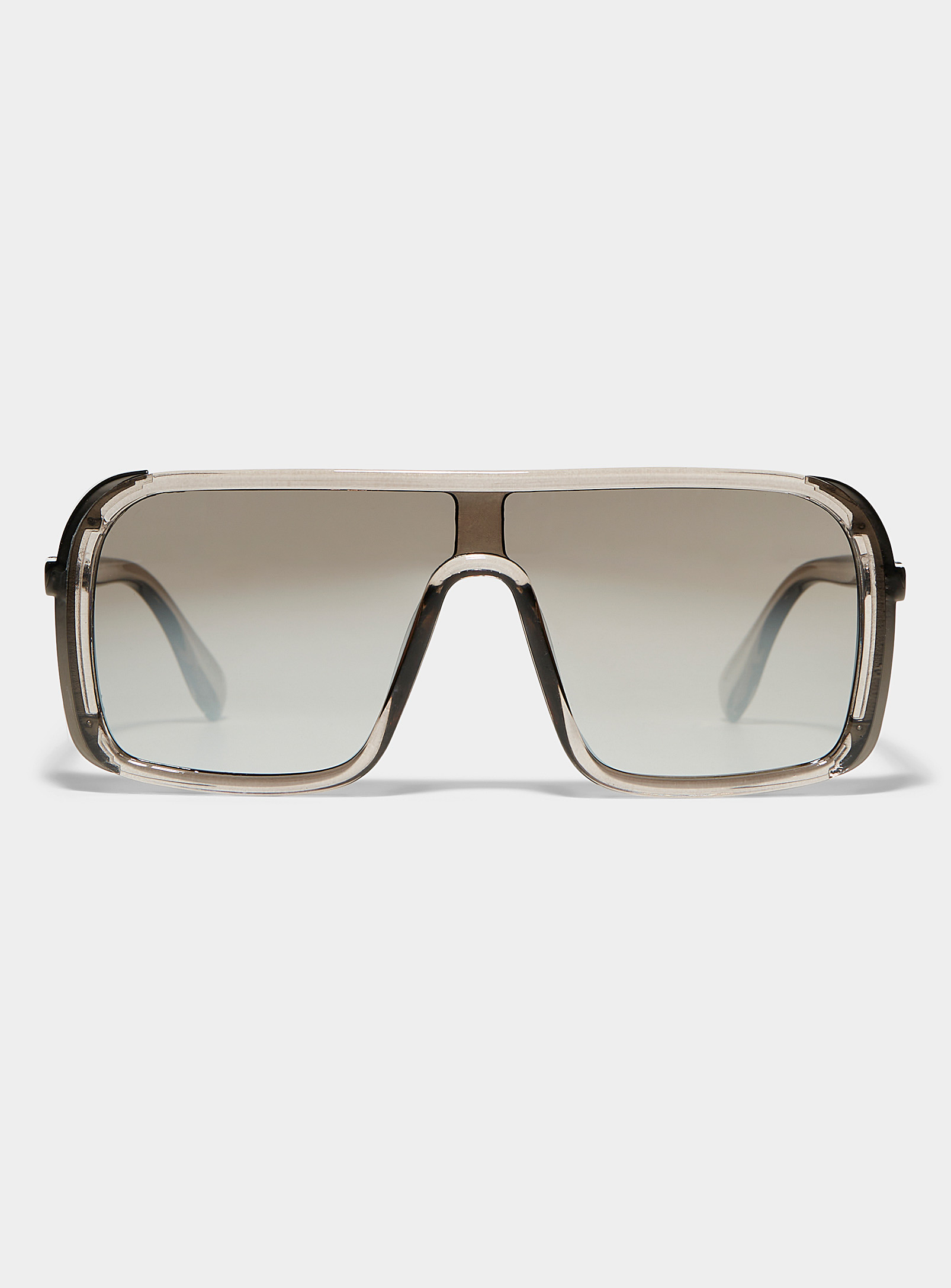 Le 31 Kash Aviator Shield Sunglasses In Gray