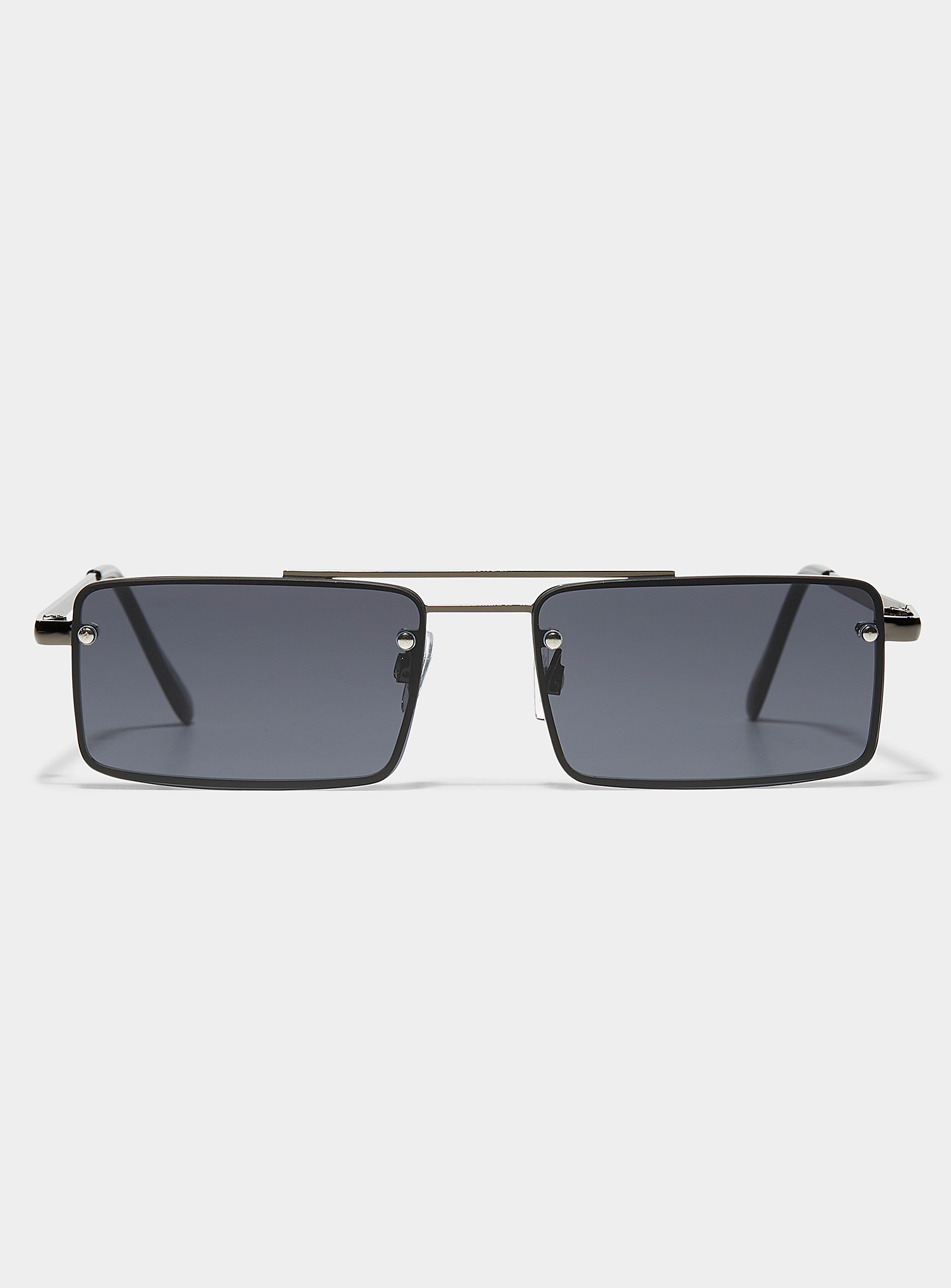 Le 31 Slim Rectangular Sunglasses In Black