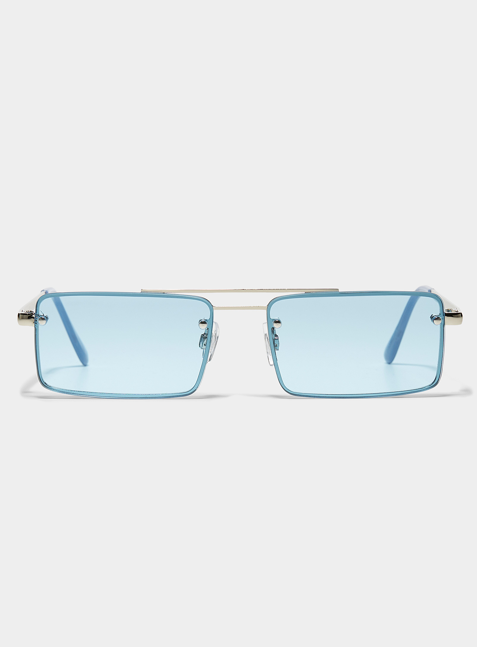 Le 31 Slim Rectangular Sunglasses In Blue