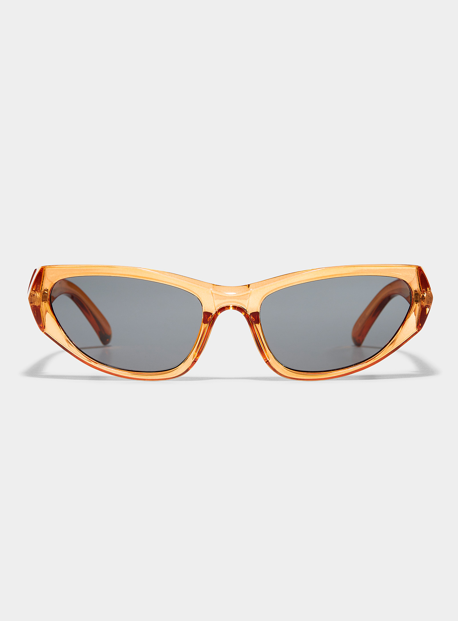 Le 31 Wallen Translucent Oval Sunglasses In Orange