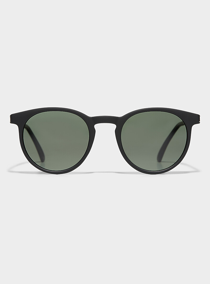 Declan Metallic-Accent Round Sunglasses