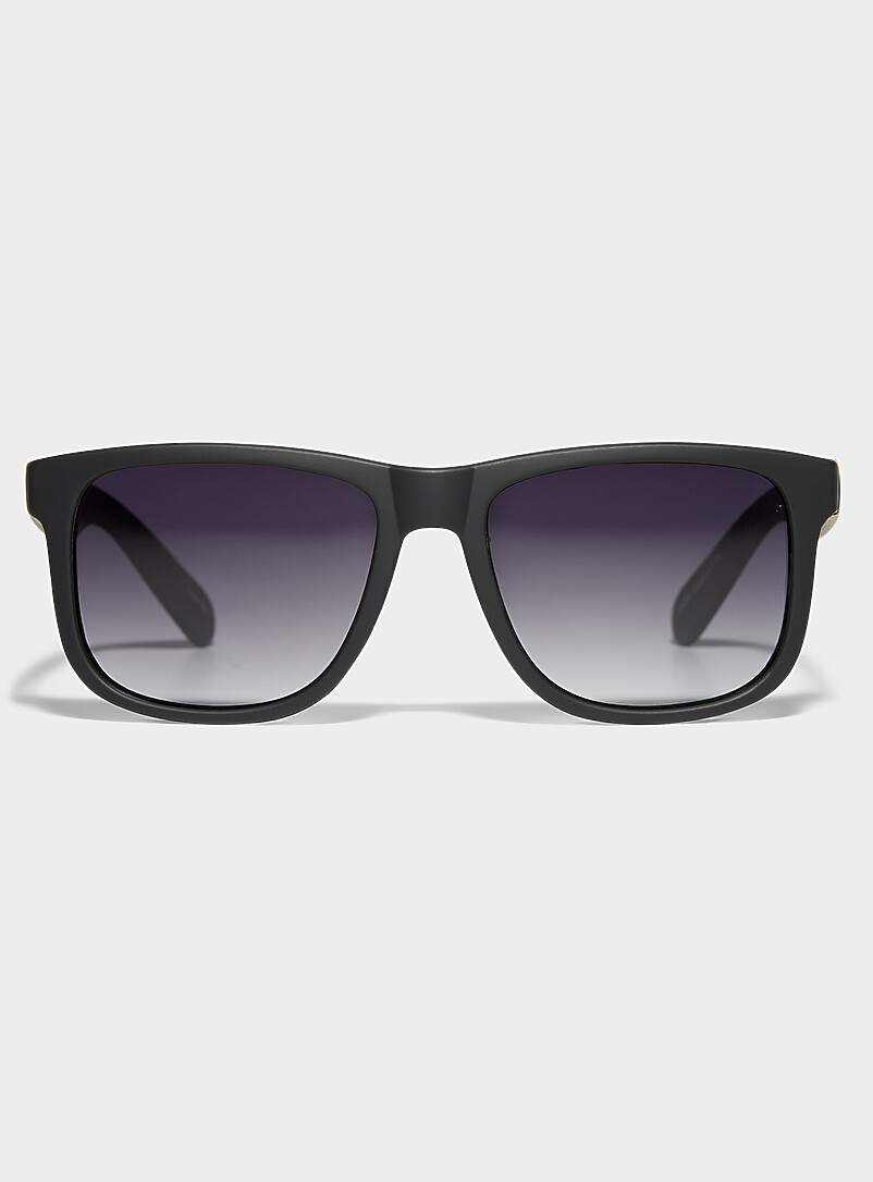 Matte black square sunglasses product image (primary)