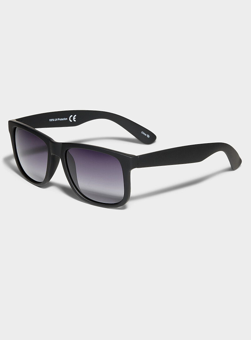 Matte black square sunglasses product image 2