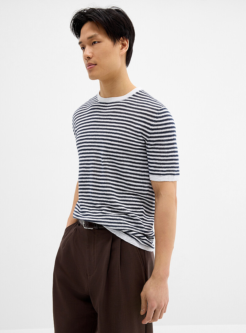 Sailor stripe linen knit sweater product image 2