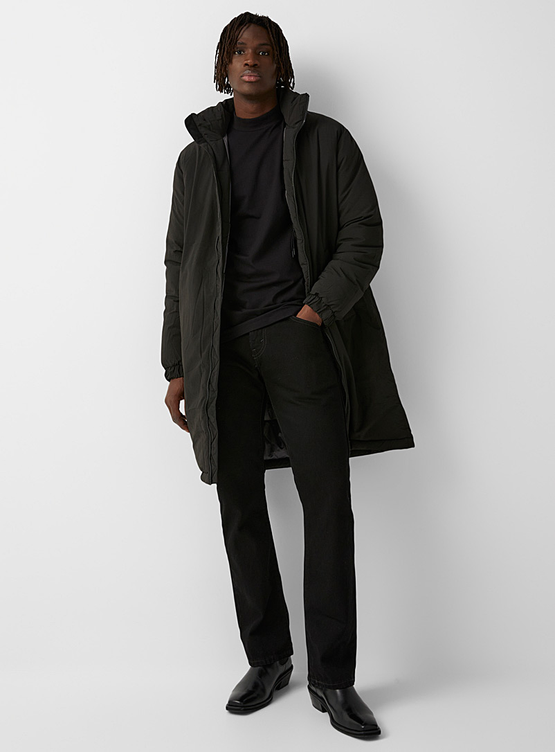Selected Black Minimalist padded coat for men