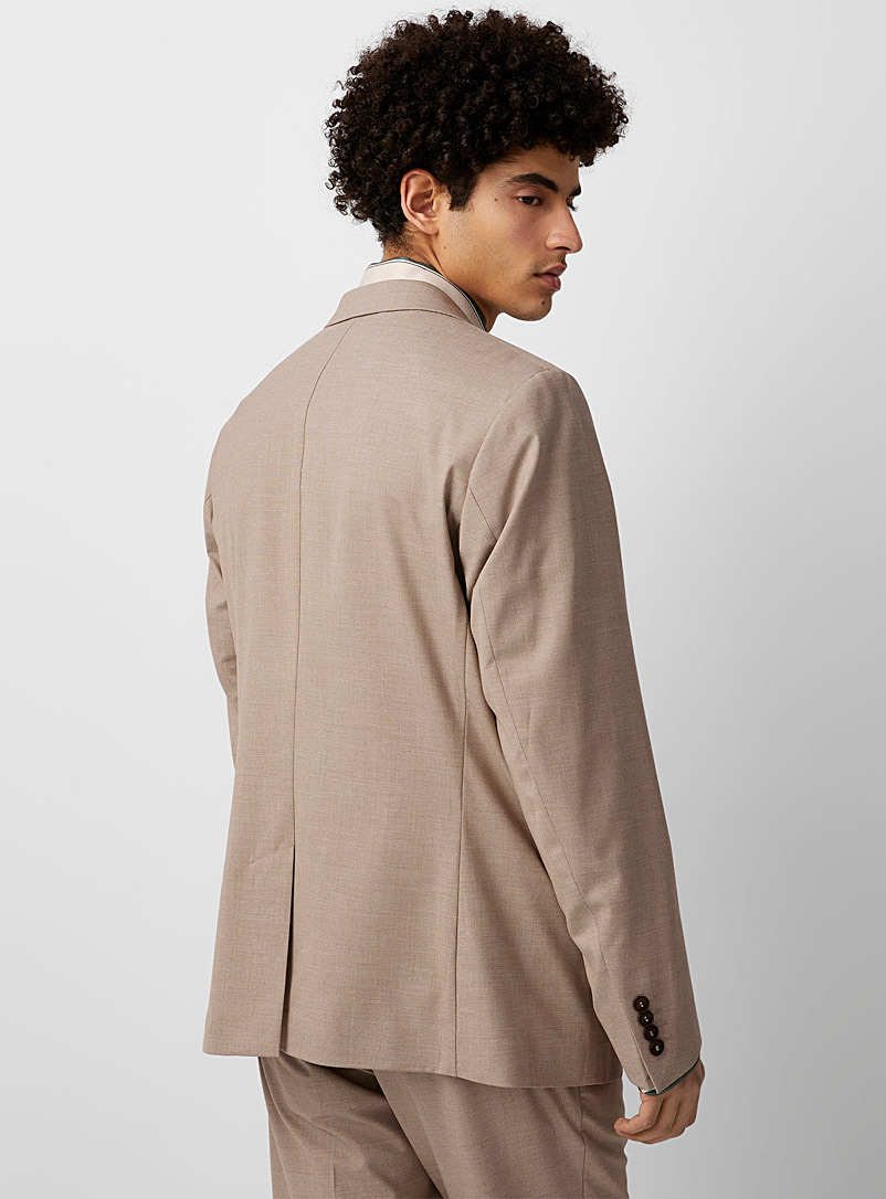 Selected Light Brown Sand chambray jacket Slim fit for men