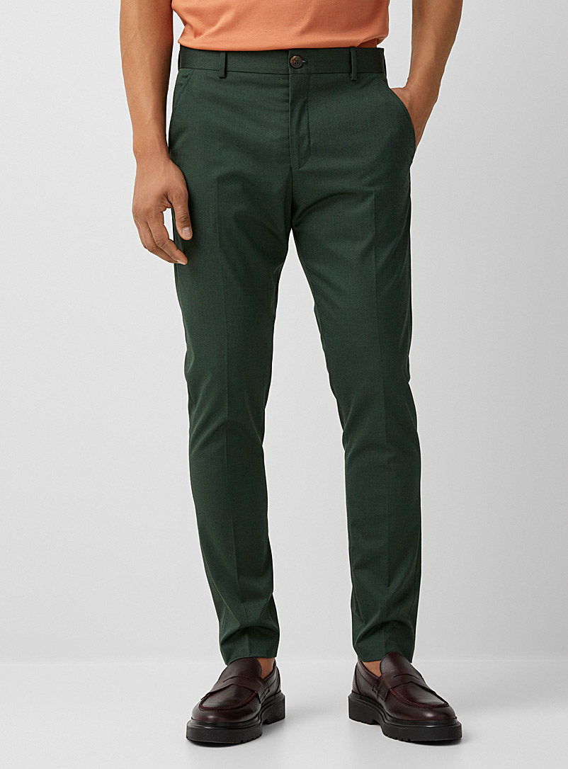 Selected: Le pantalon vert forêt Coupe ajustée Vert pour homme