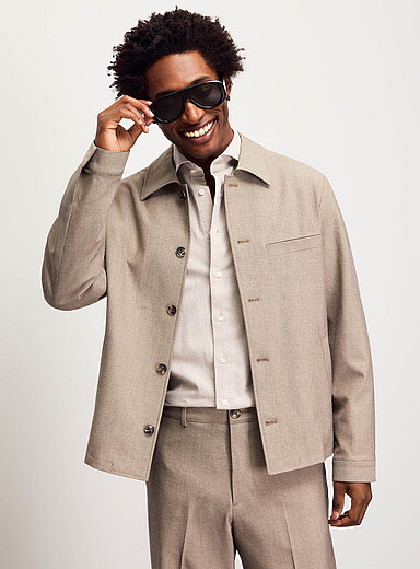 Le blouson minimaliste twill souple