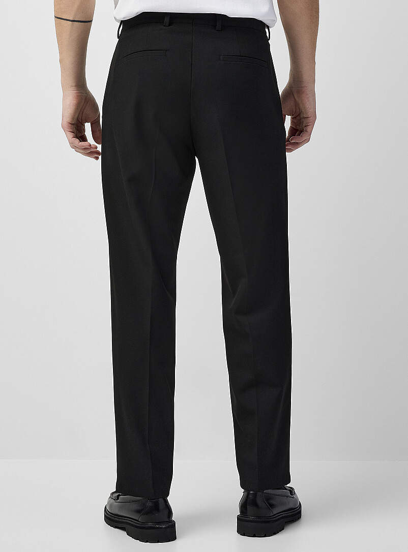 Selected: Le pantalon ample twill extensible Noir pour homme