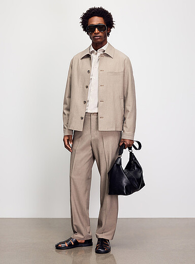 Loose stretch twill pant