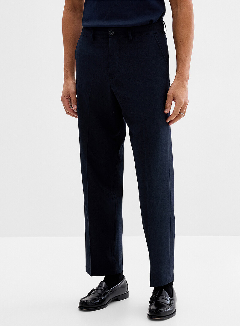 Selected: Le pantalon ample twill extensible Noir pour homme