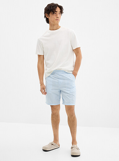 Striped seersucker Bermudas