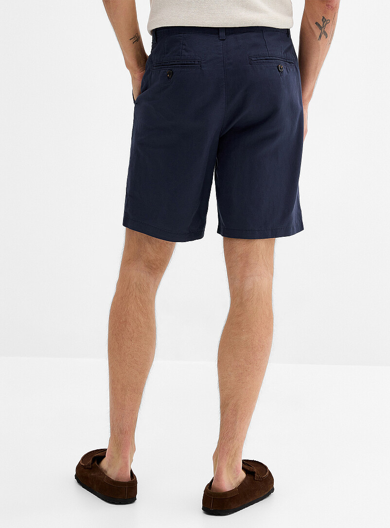 Selected Sand Cotton-linen Bermudas for men