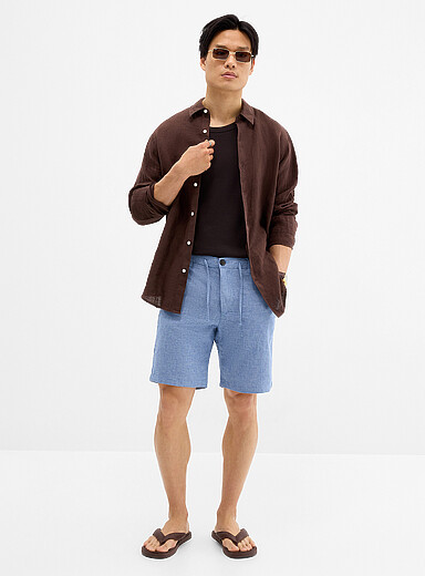 Le bermuda jacquard coton et lin
