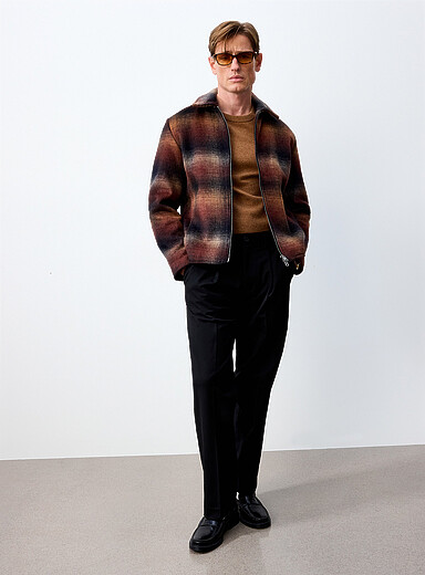 Selected Assorted Blended check jacket for men