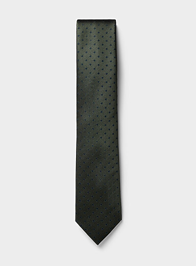 Jacquard mini-check tie