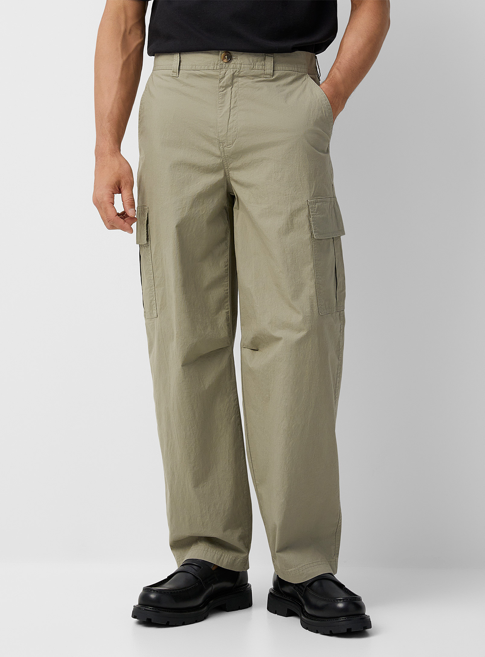 Selected - Le pantalon popeline poches cargo