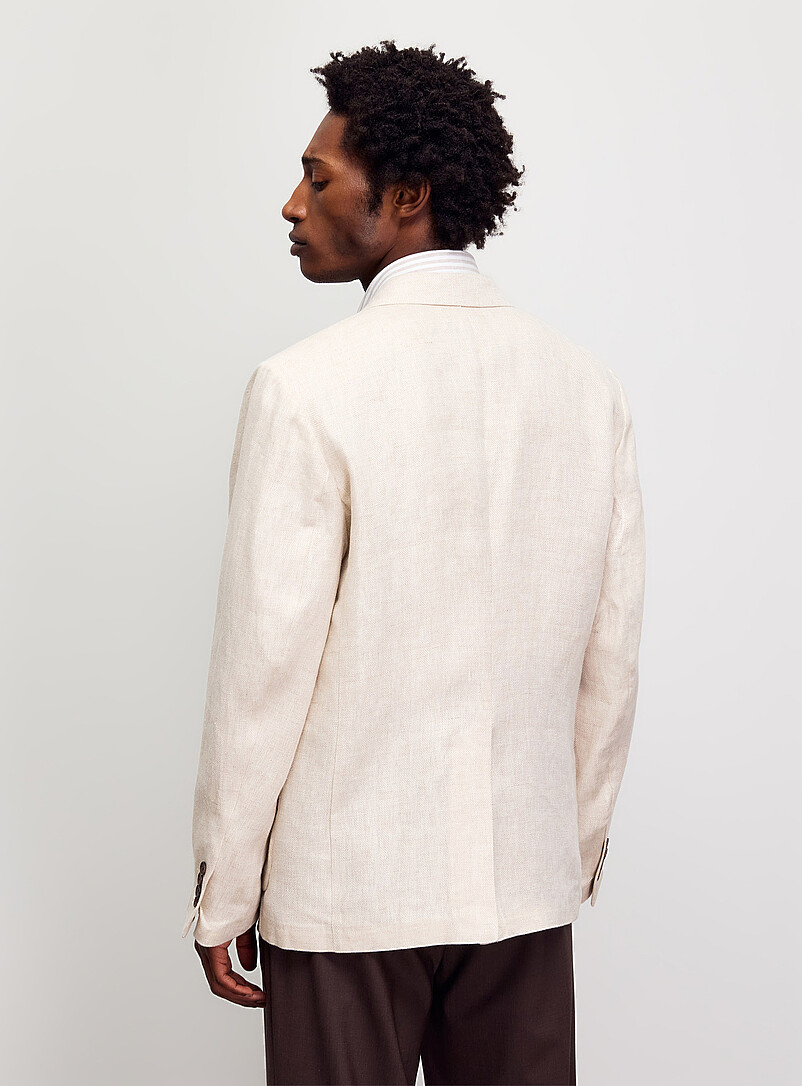 Pure linen chevron blazer Regular fit product image 3