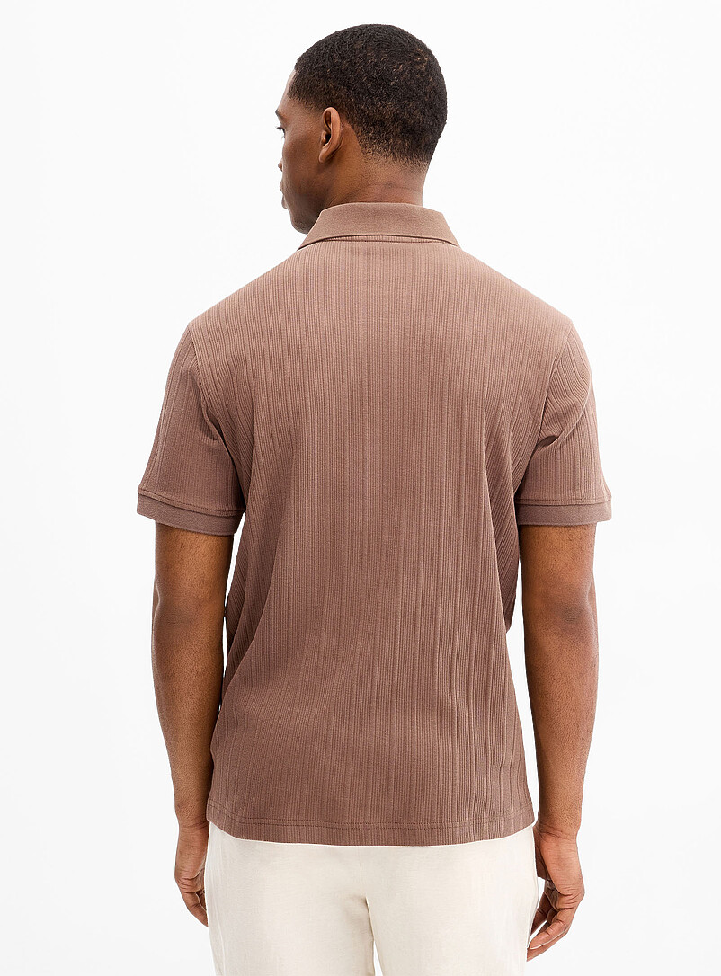 Etched stripe jersey polo product image 3