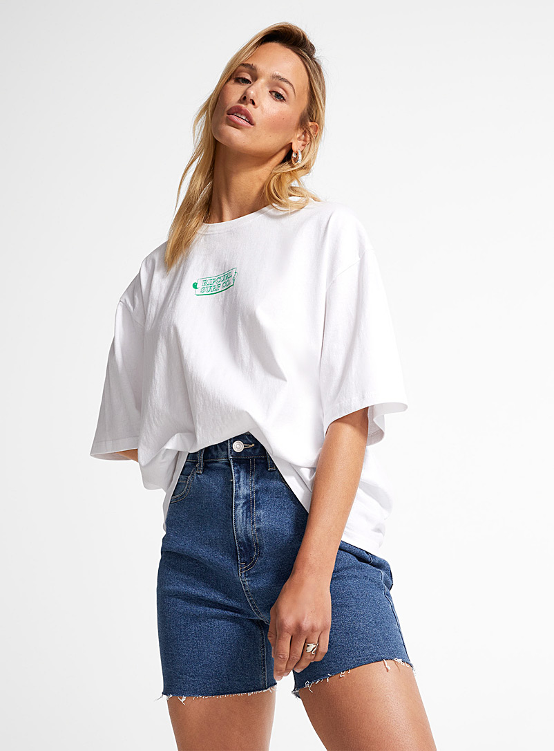 Rip Curl White Heritage oversized T-shirt for women
