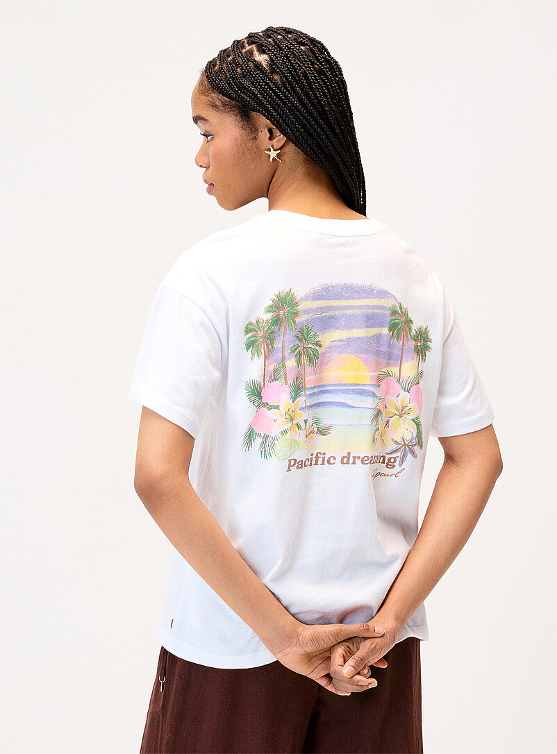 Rip Curl White Sunset boxy-fit T-shirt for women