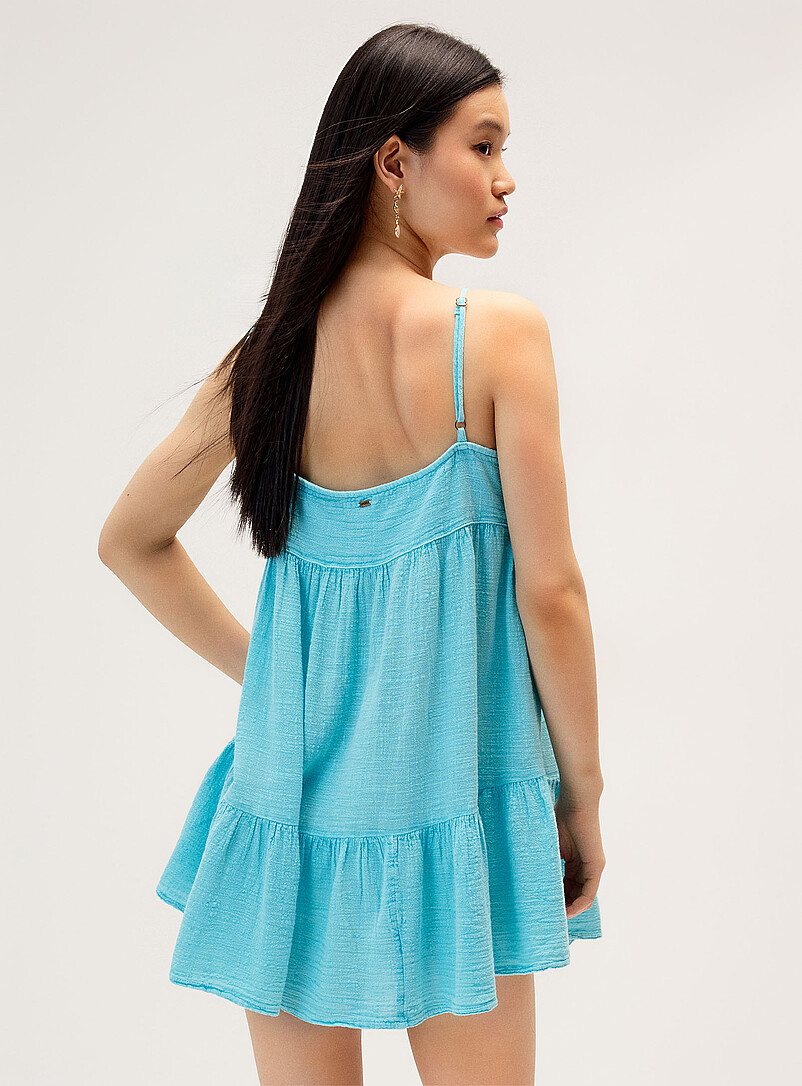 Rip Curl Black Faded tiered minidress for women