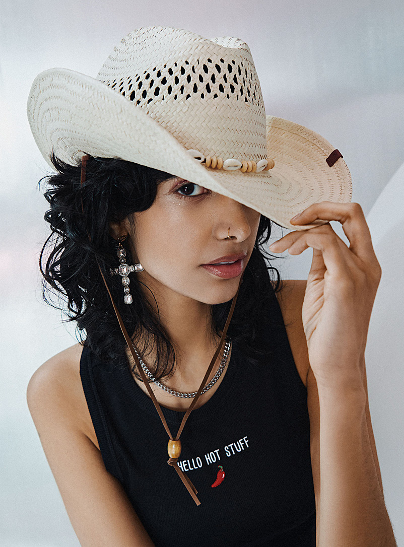 Le chapeau cowboy paille et coquillages, Rip Curl, Magasinez des Chapeaux  Tendance pour Femme en ligne