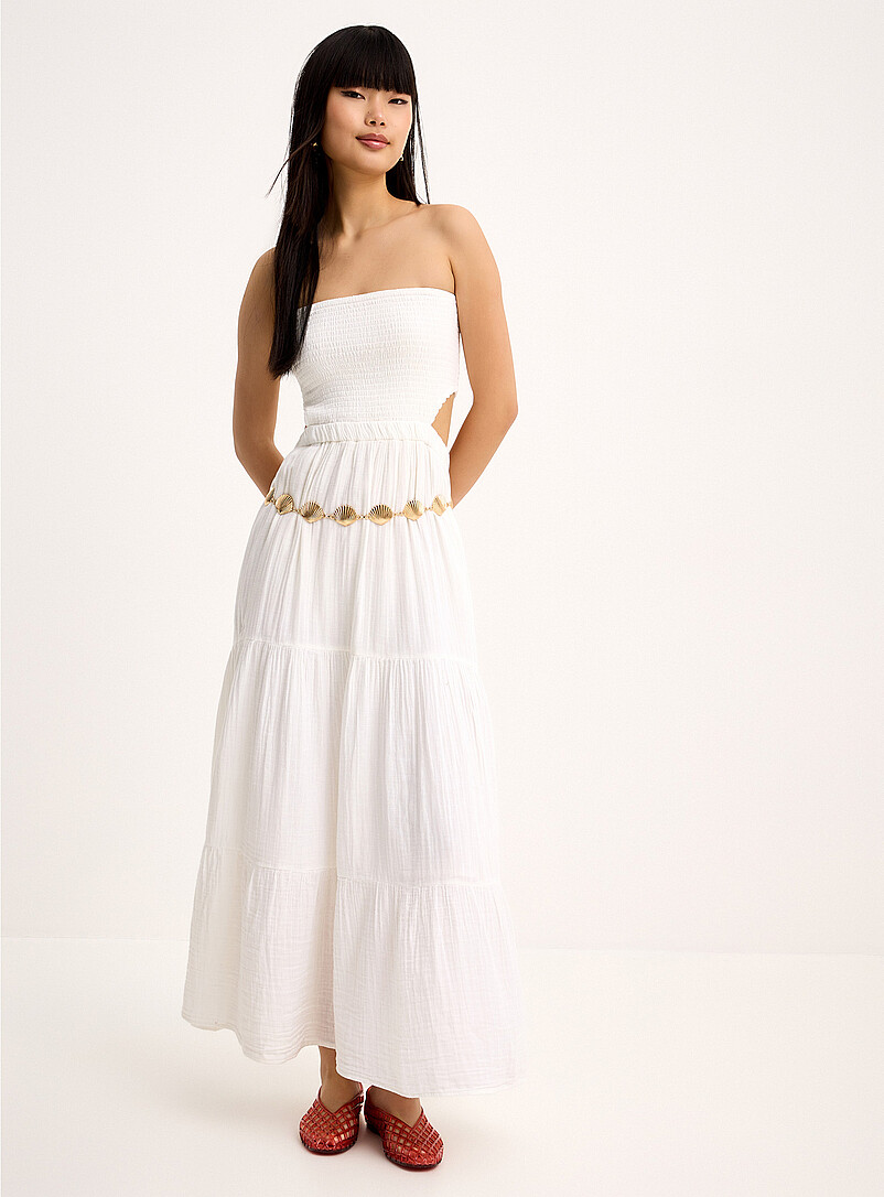 Back Cutout Tiered Dress