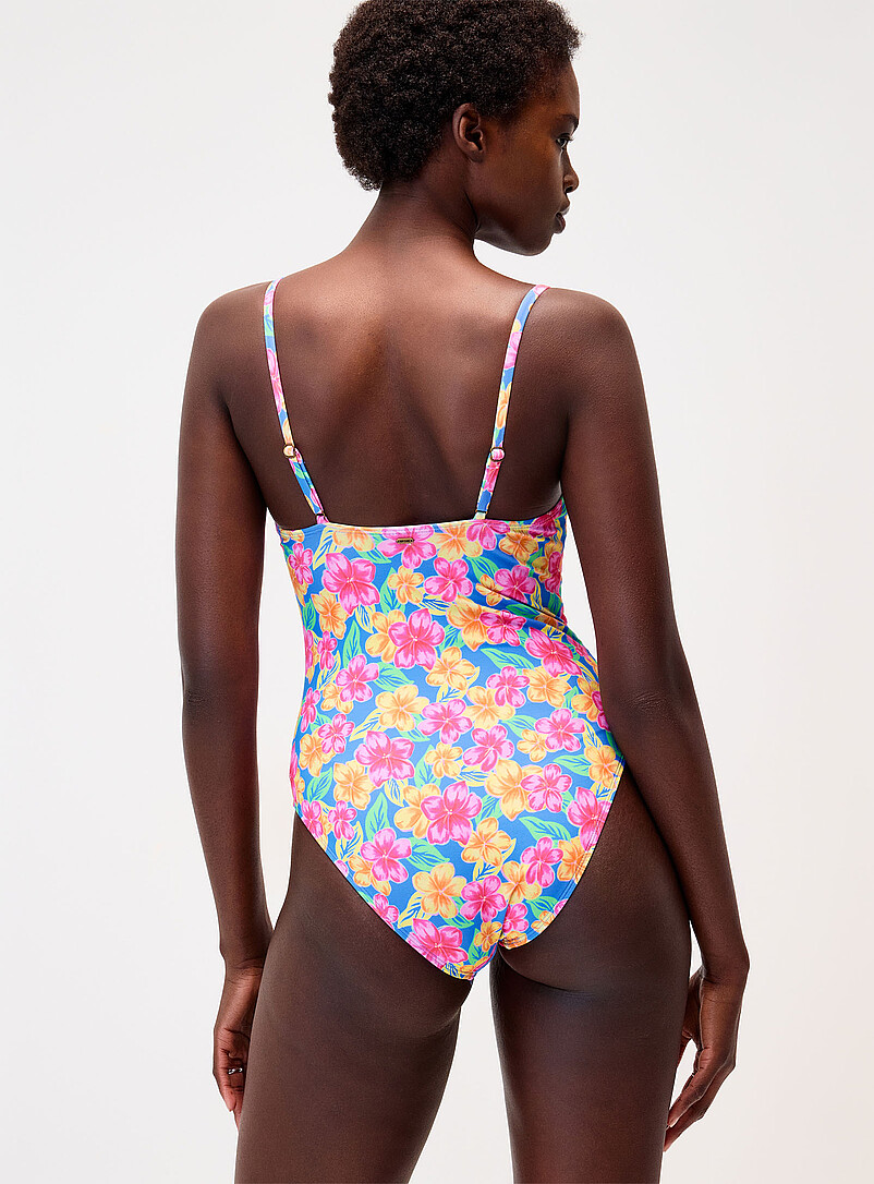 Retro flower balconette one-piece product image 3