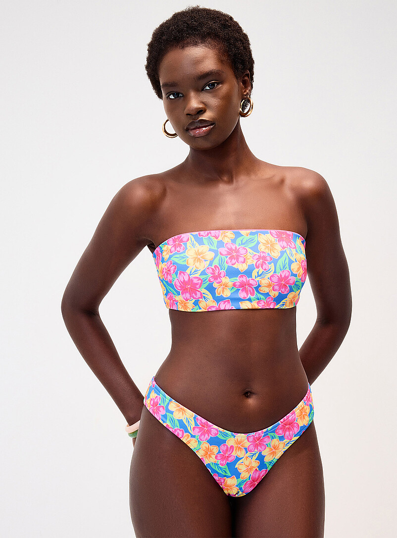 Retro flower bandeau top Reversible product image (primary)