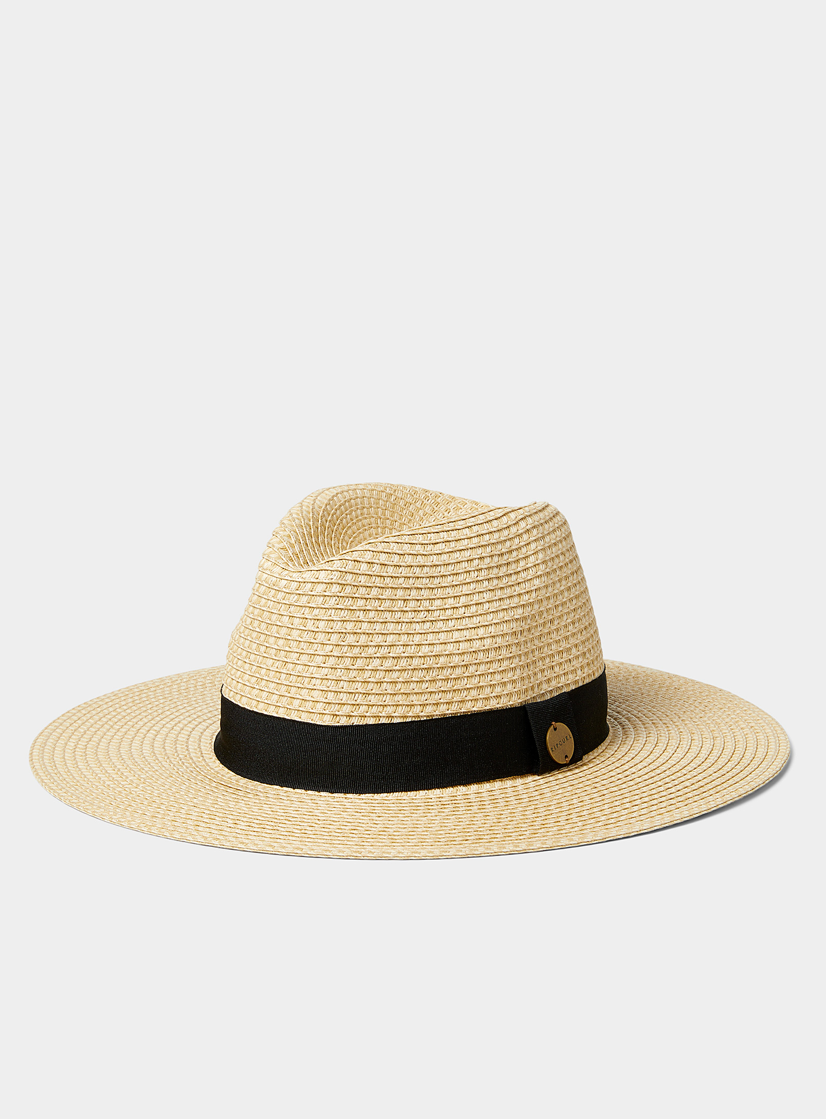 Rip Curl Straw Panama Hat In Cream Beige