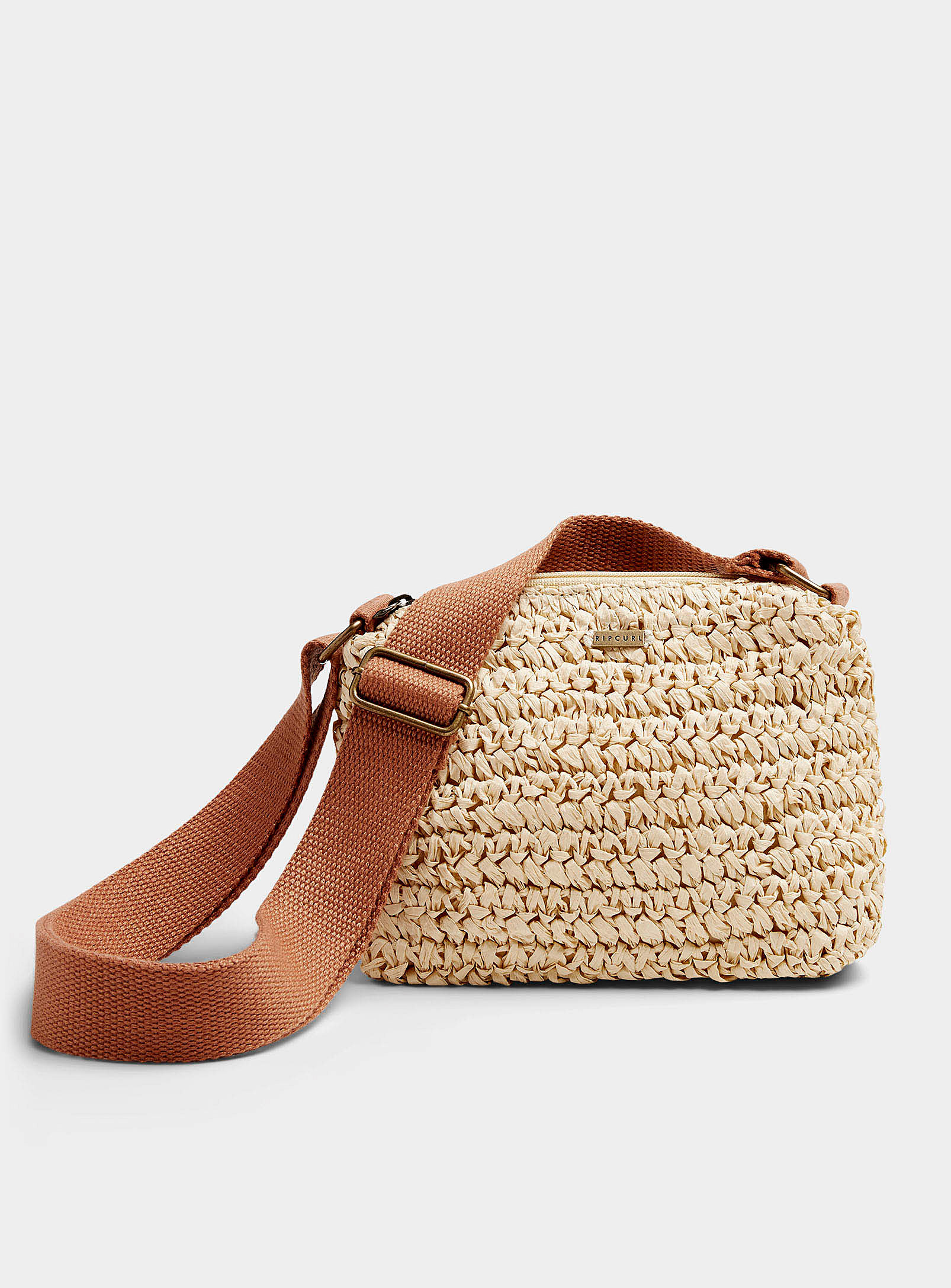 Rip Curl Small Braided Straw Bag In Brown