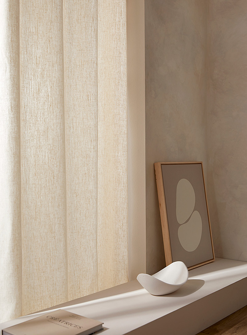 Simons Maison Ivory White Textured linen curtain Single panel See available sizes