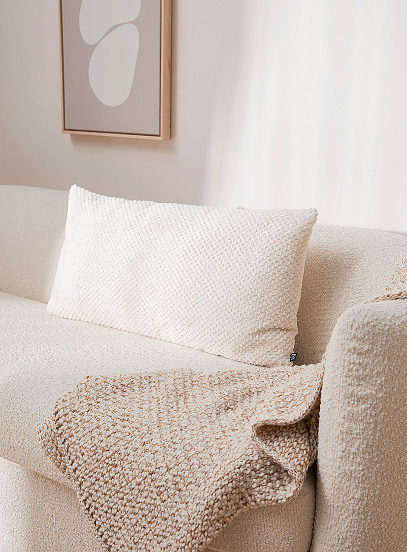 Simons Maison Off White Plush cushion 40 x 80 cm