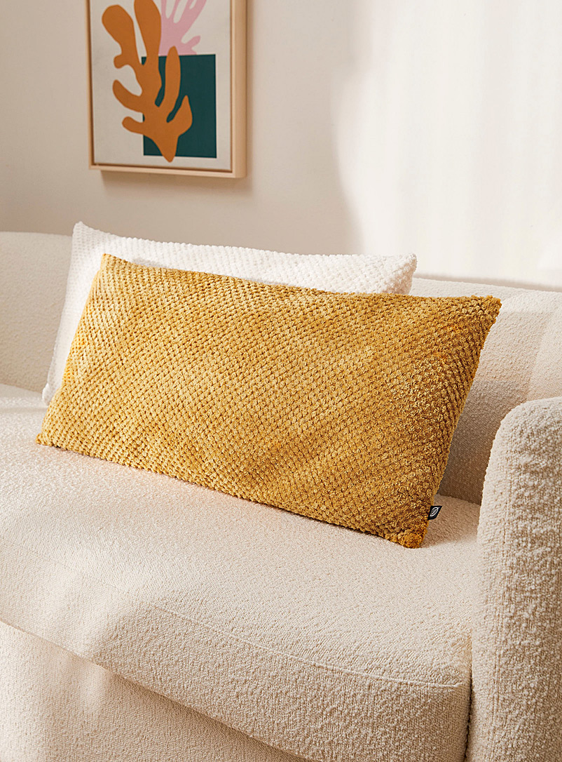 Simons Maison Golden Yellow Plush cushion 40 x 80 cm
