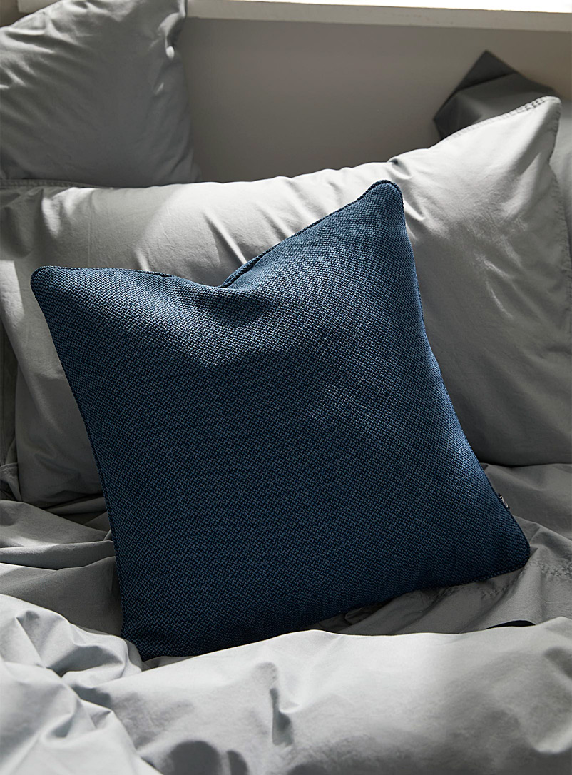 Simons Maison Dark Blue Raw canvas cushion 46 x 46 cm