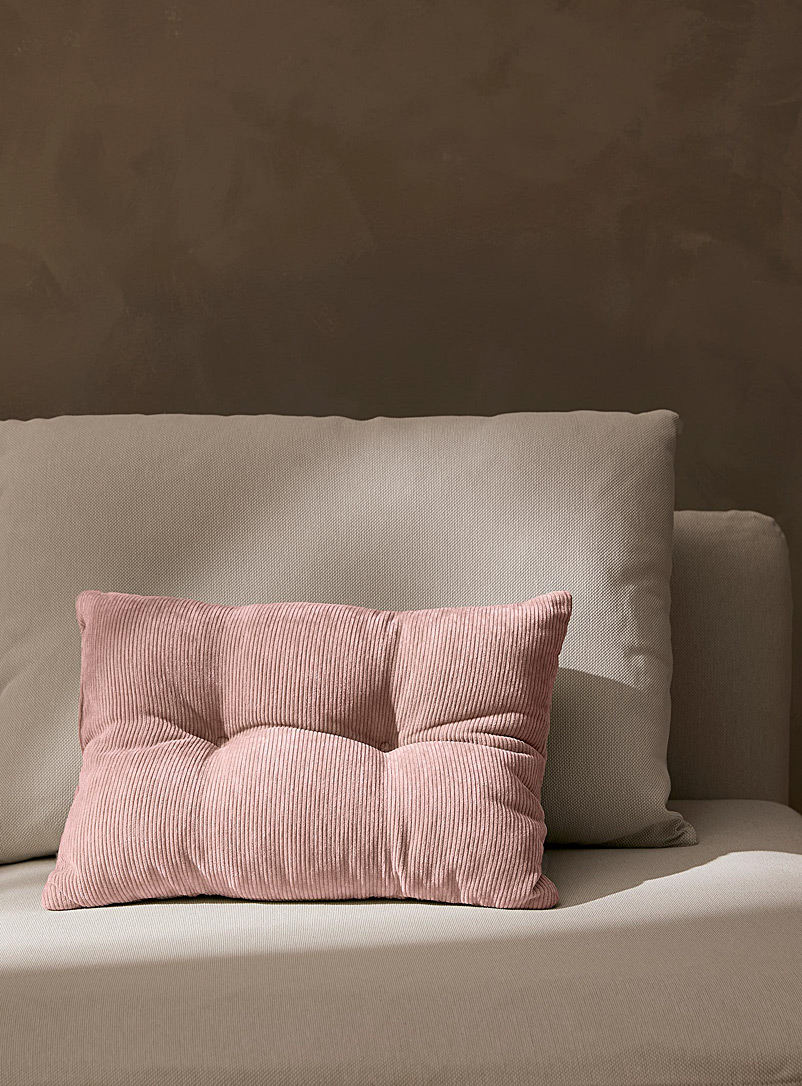 Simons Maison Pink Tufted corduroy cushion 33 x 50 cm