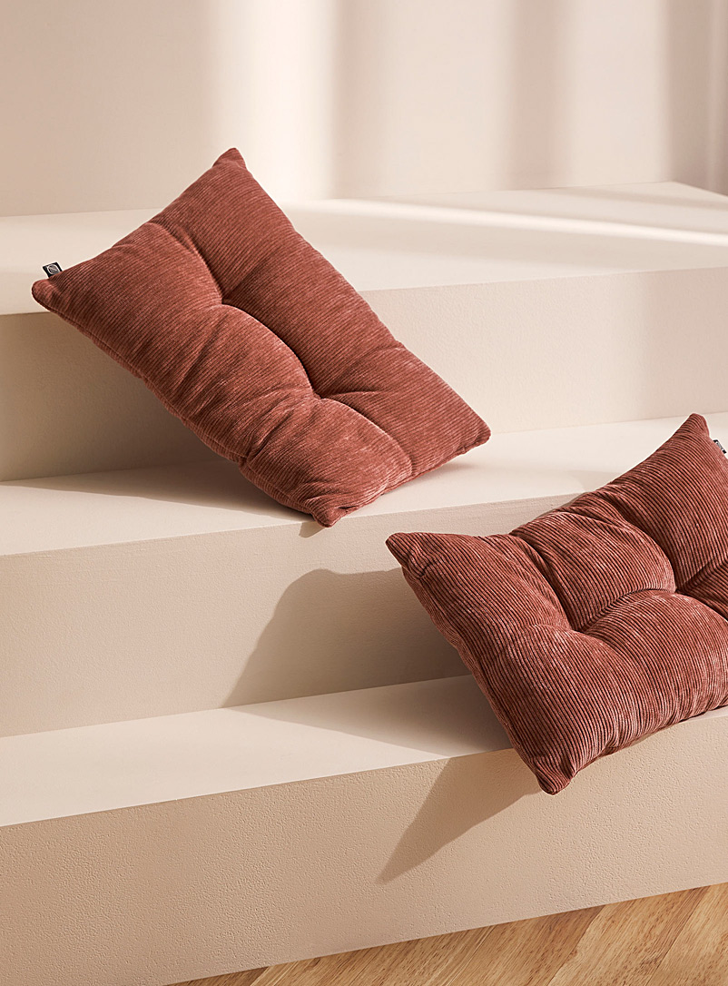 Simons Maison Dusky Pink Tufted corduroy cushion 33 x 50 cm