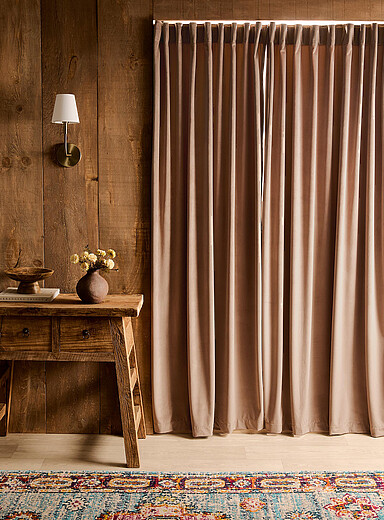 Simons Maison: Le rideau somptueux velours <b>Un panneau</b> Voir nos formats offerts Cuivre - Rouille