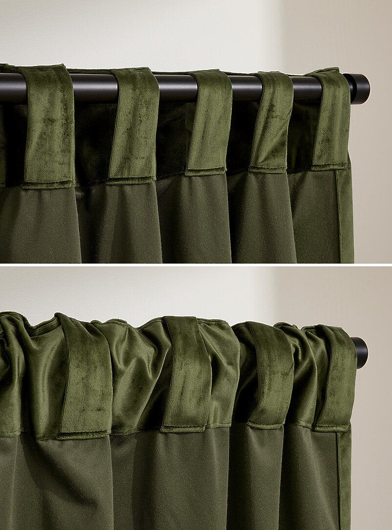 Simons Maison Green Luxurious velvet curtain <b>Single panel</b> See available sizes